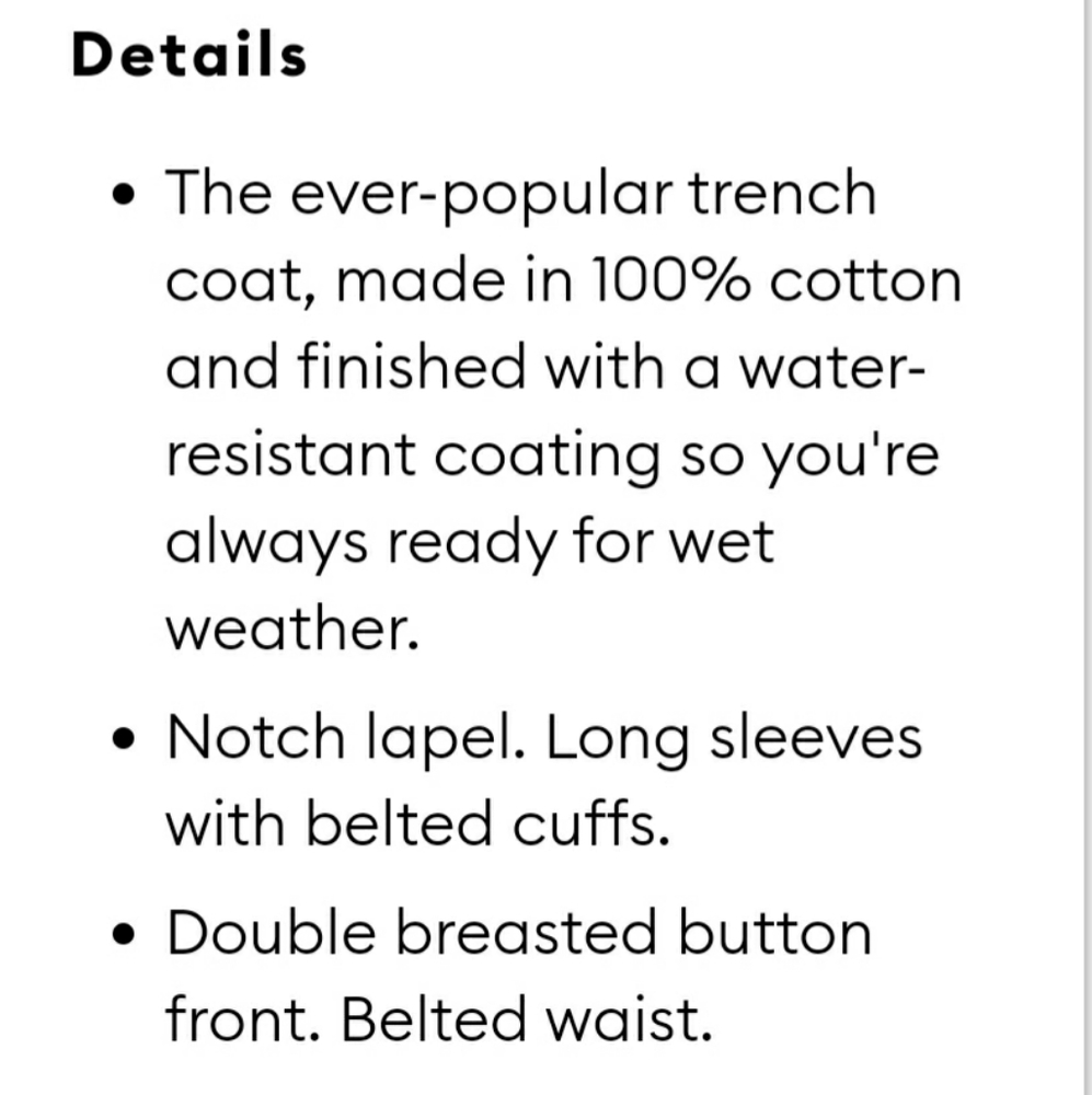 Banana Republic Waterproof Classic Trench Coat - Picture 3 of 9